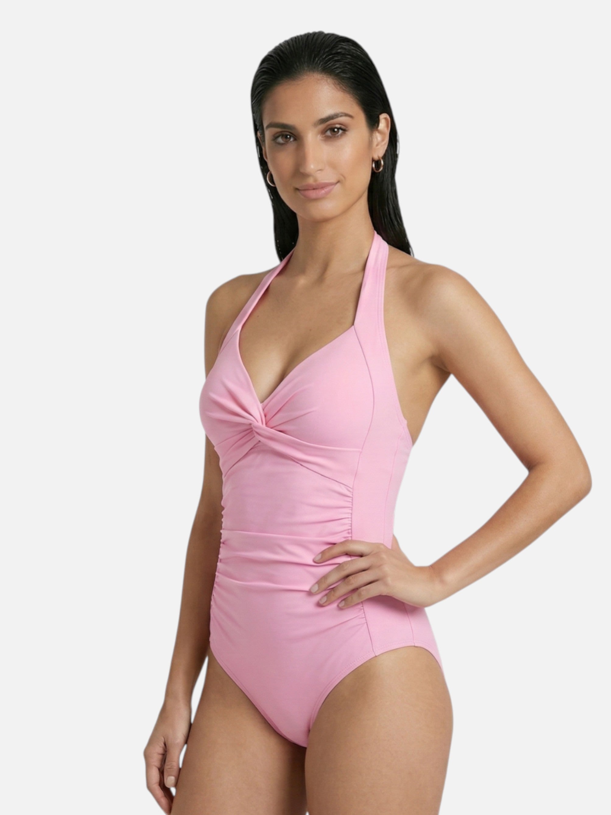 Maillot de bain une pièce femme col halter sculptant – Image 7