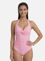 Maillot de bain une pièce femme col halter sculptant