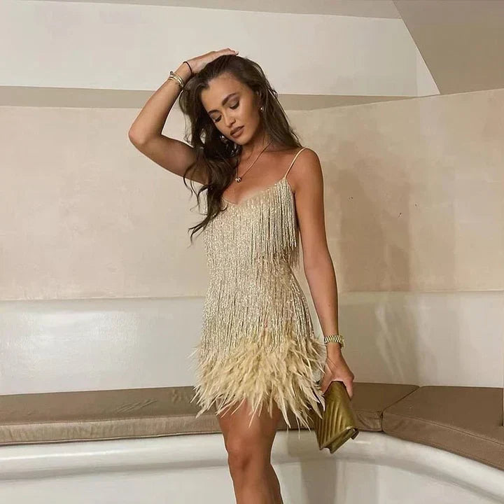 Robe femme cocktail tissu luxueux confortable – Image 4