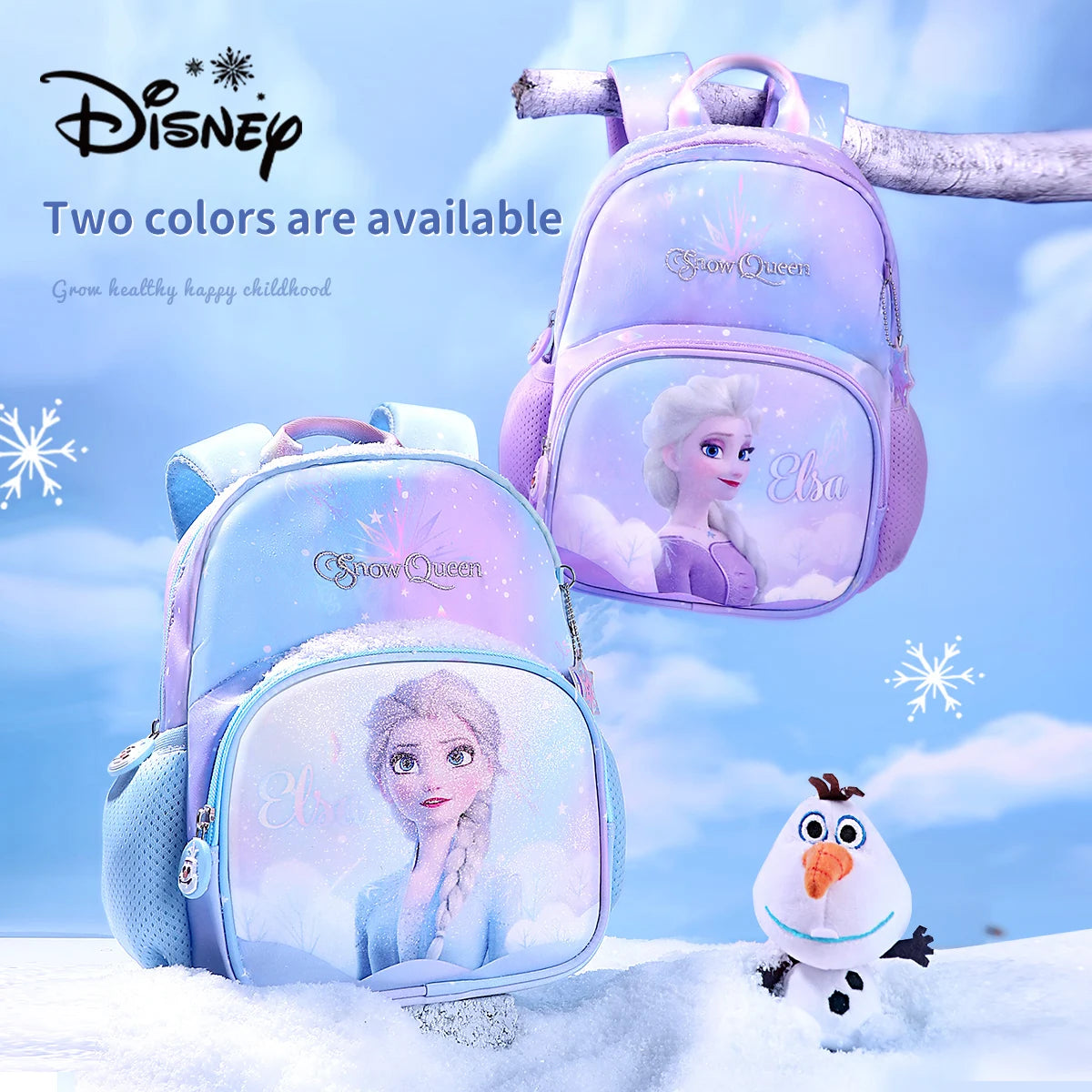 Sac à dos enfant Reine des Neiges léger polyester 8 litres