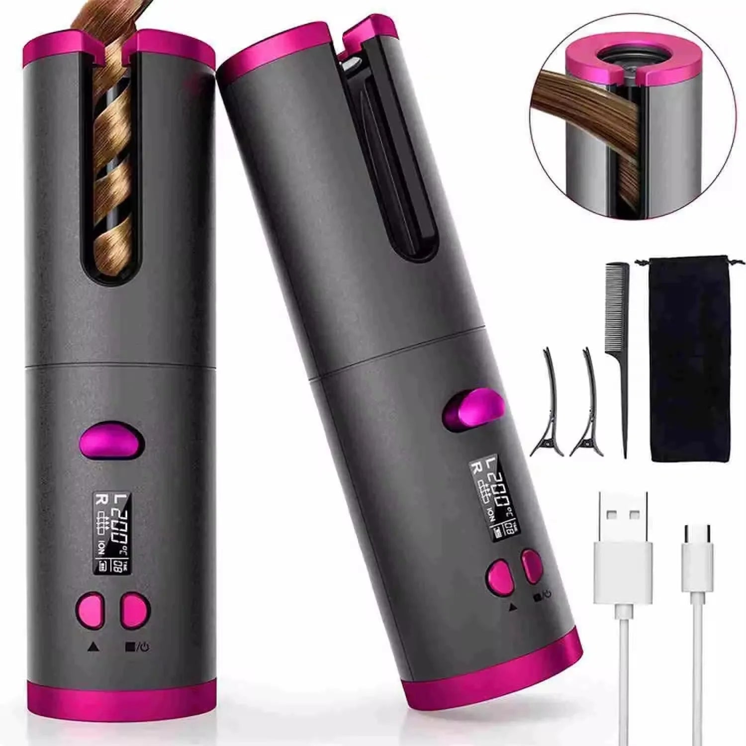 Fer à boucler sans fil rechargeable céramique rapide – Image 11