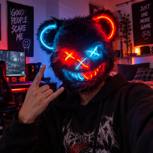 Masque LED lumineux 10h d'autonomie pour festivals