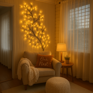 Guirlande lumineuse LED branches dimmable télécommande