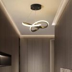 Plafonnier LED design avec télécommande, lumière tricolore
