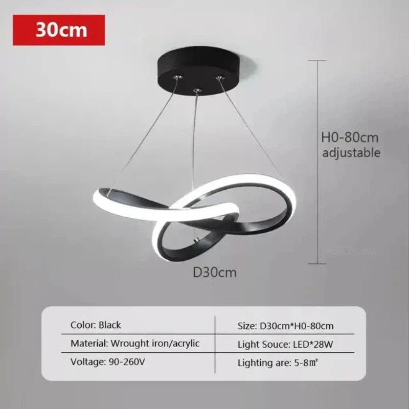 Plafonnier LED design avec télécommande, lumière tricolore – Image 8