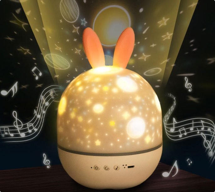 Veilleuse projecteur enfants rotation 360° films interchangeables – Image 9