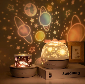 Veilleuse projecteur enfants rotation 360° films interchangeables