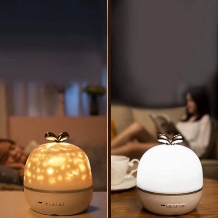Veilleuse projecteur enfants rotation 360° films interchangeables – Image 2