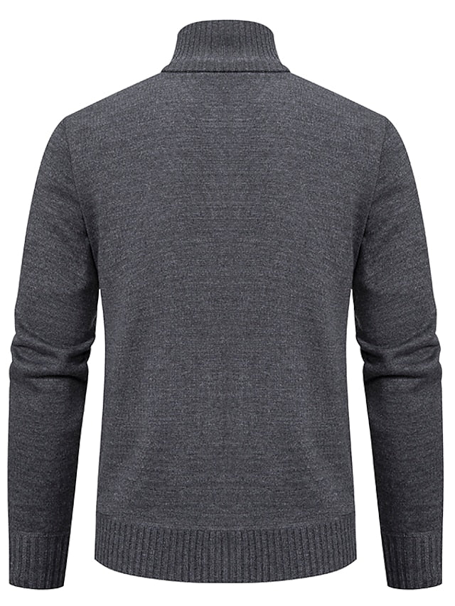 Pull homme col camionneur maille douce discret – Image 4
