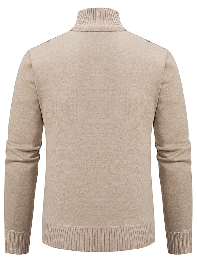 Pull homme col camionneur maille douce discret – Image 8