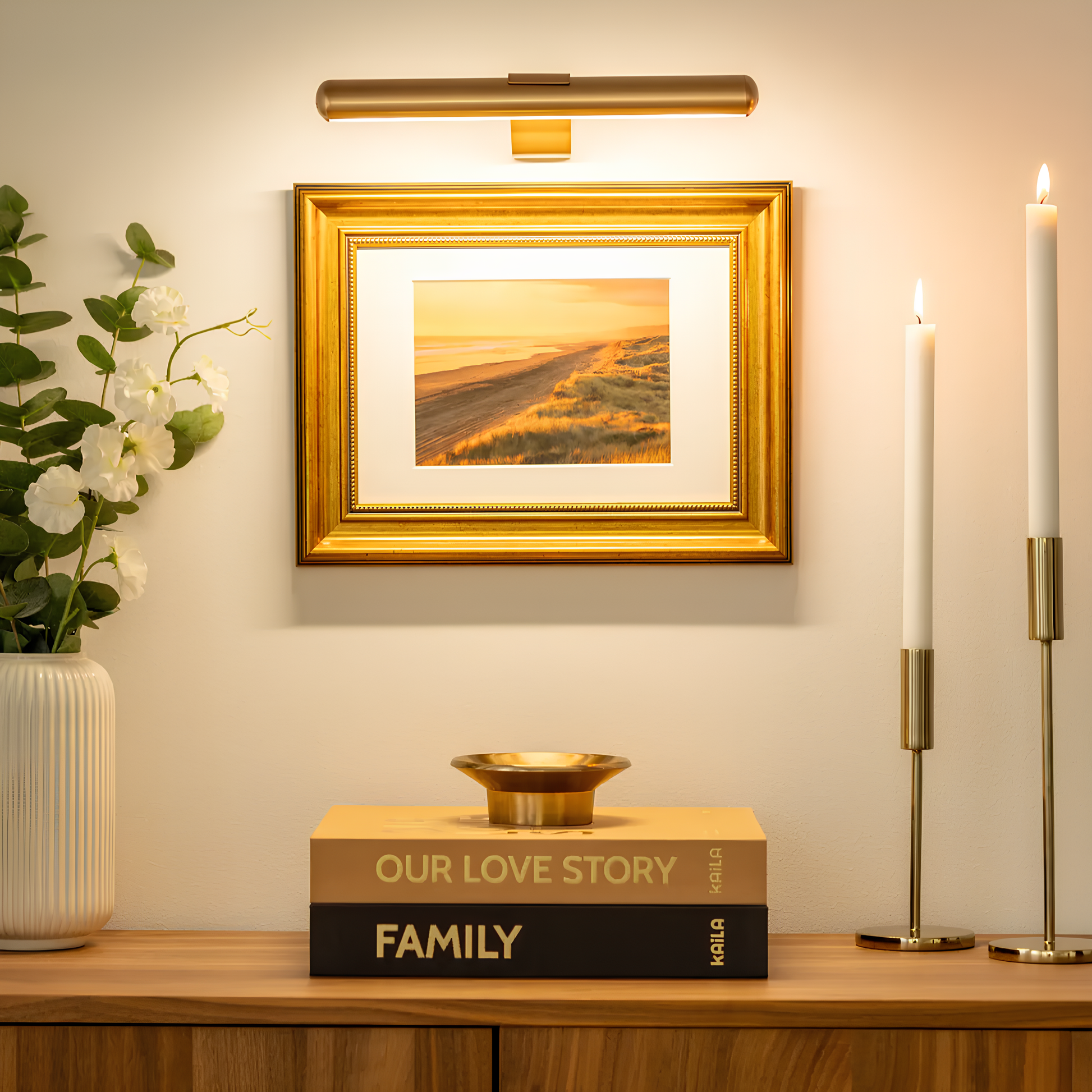 Lampe de tableau LED sans fil rechargeable, rotative 360° – Image 2
