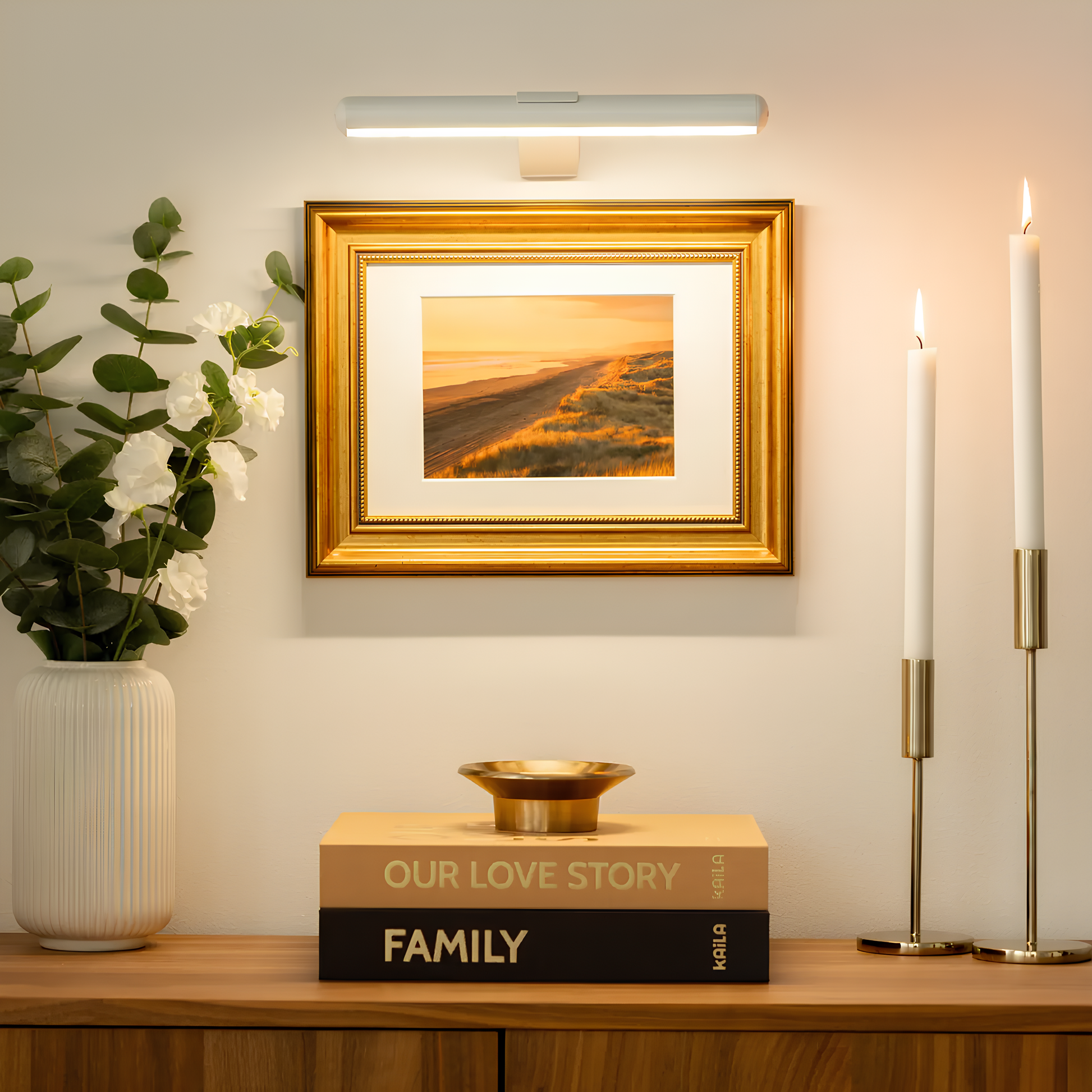 Lampe de tableau LED sans fil rechargeable, rotative 360° – Image 5