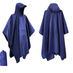 Poncho de pluie 3-en-1 randonnée camping moto léger