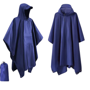 Poncho de pluie 3-en-1 randonnée camping moto léger
