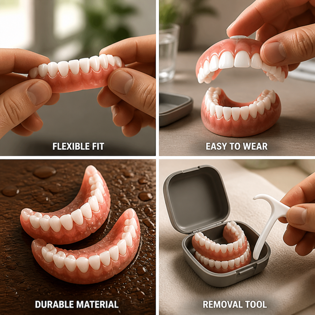 Prothèse dentaire adaptable matériaux durables kit complet – Image 2