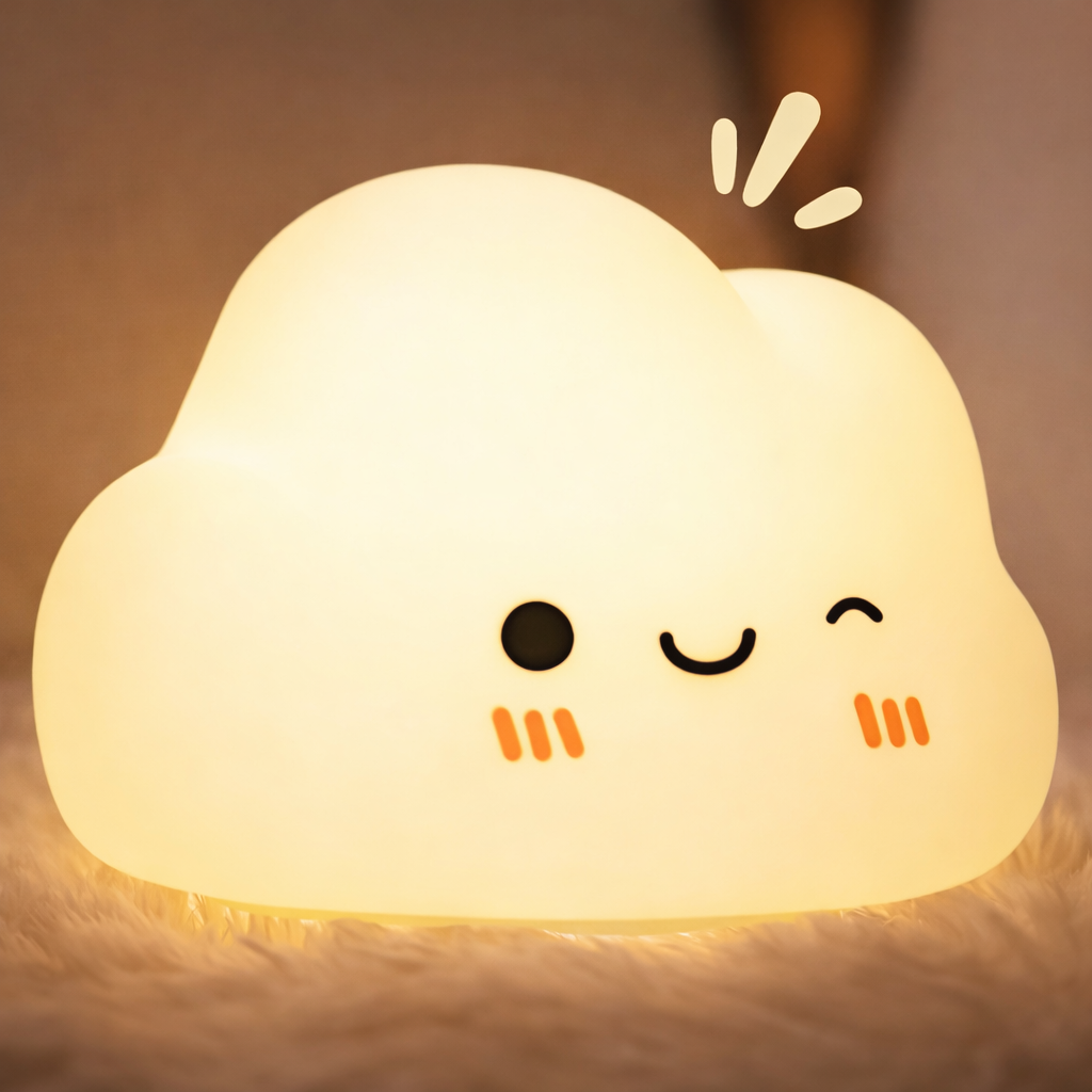 Veilleuse bébé nuage lumière douce rechargeable – Image 4