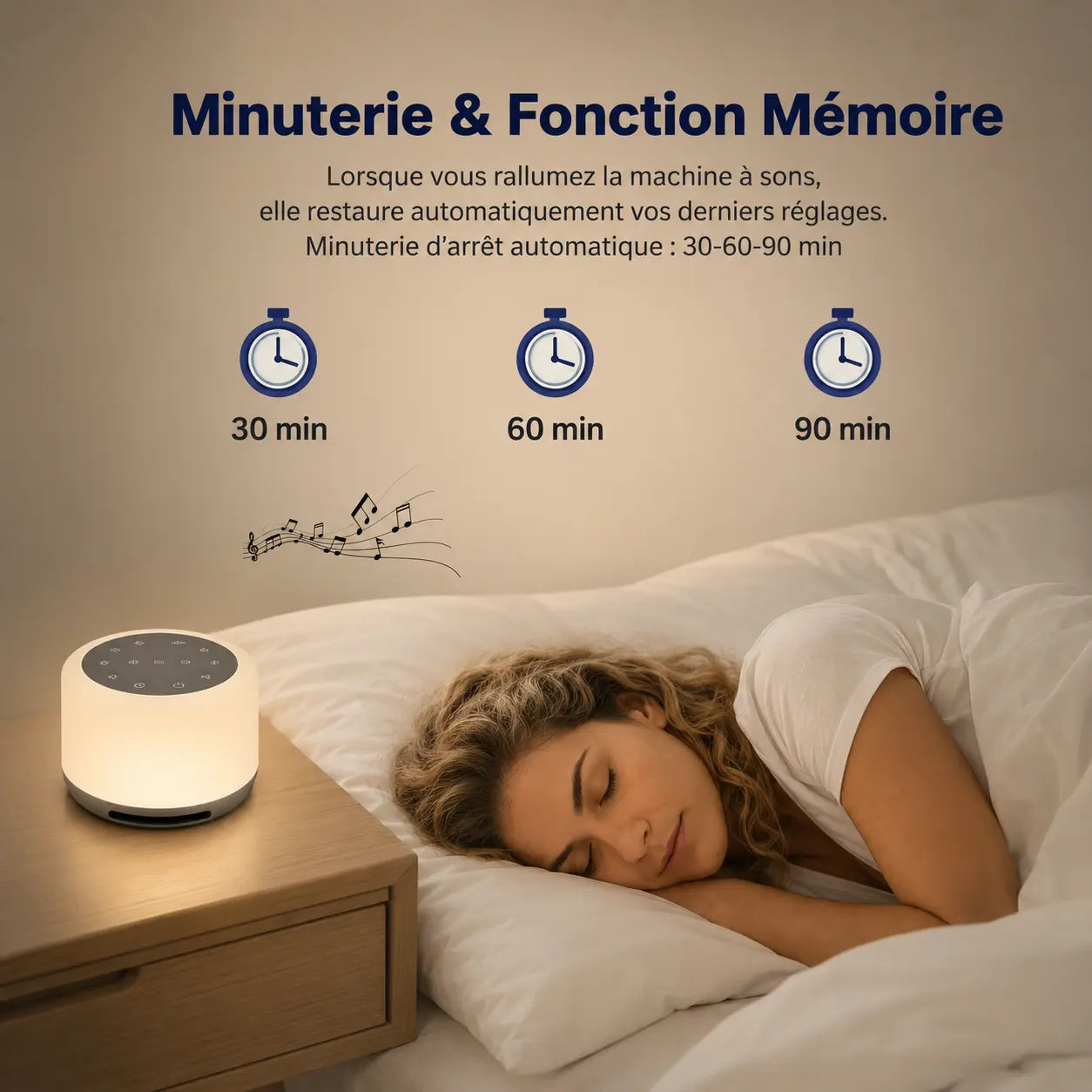 Veilleuse pour bébé et adulte sons apaisants autonomie 20h – Image 6