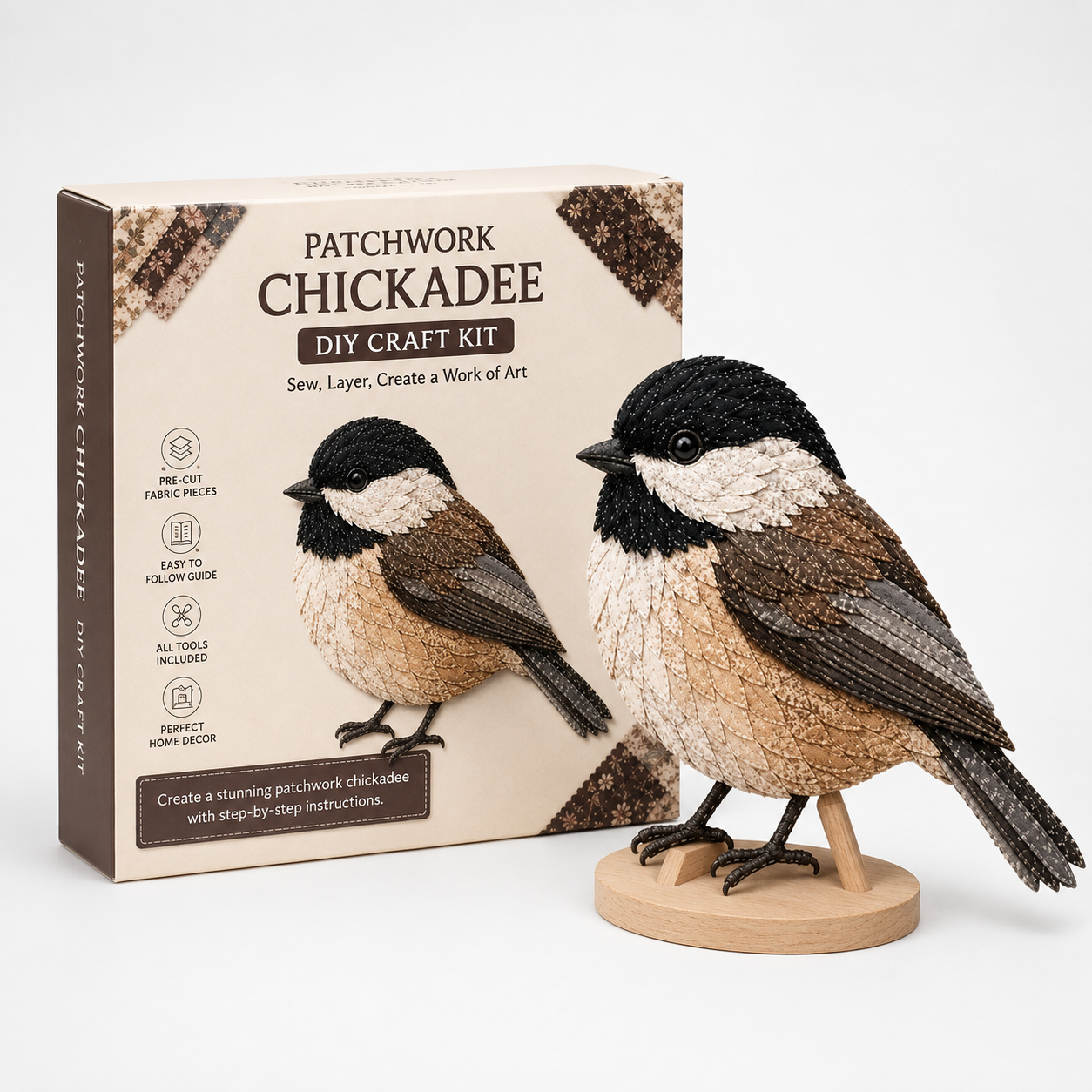 Kit de patchwork oiseau 3D avec support d'exposition – Image 5