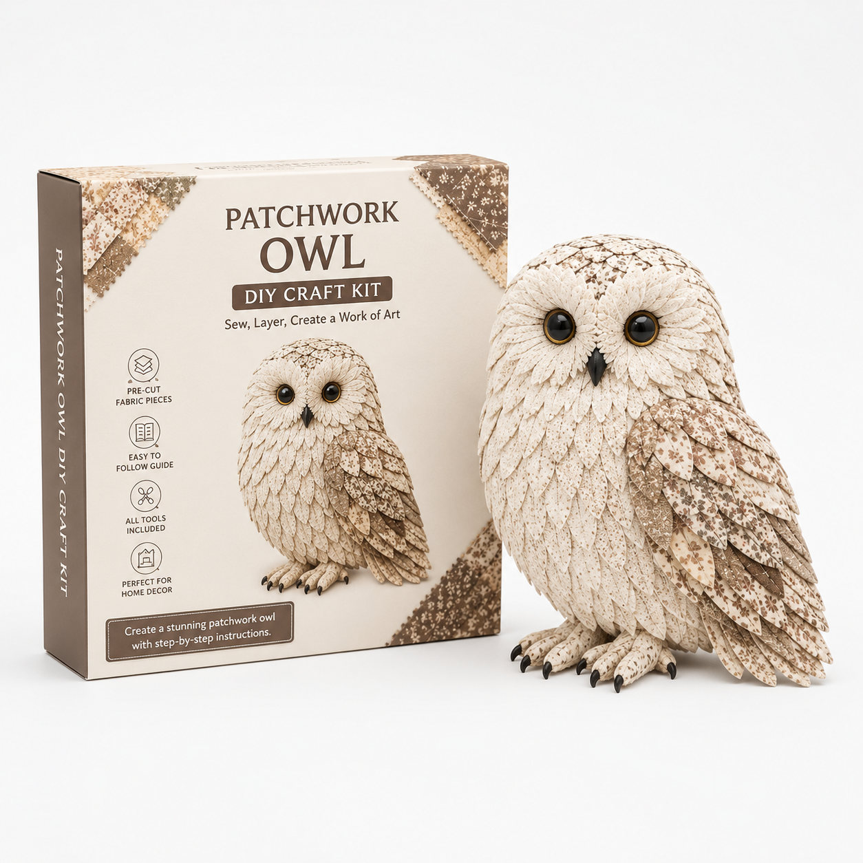 Kit de patchwork oiseau 3D avec support d'exposition – Image 6