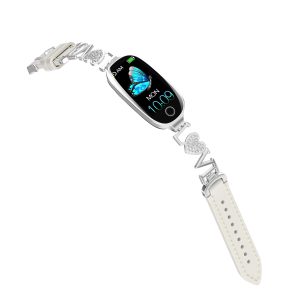 Bracelet à breloques d'amour blanc nacré