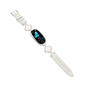Bracelet trèfle blanc nacré
