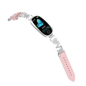 Bracelet à breloques d'amour rose poudré