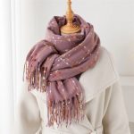 Châle femme brossé doux motif écossais