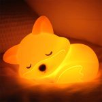 Veilleuse enfant renard silicone sans BPA lavable