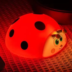 Veilleuse enfant coccinelle 3 intensités USB silicone