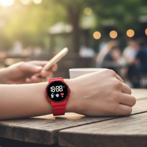 Montre enfant écran LED étanche et robuste calendrier