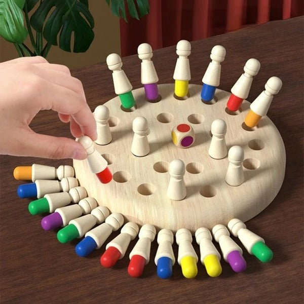 Jeu de mémoire en bois Montessori pour enfants et seniors – Image 2