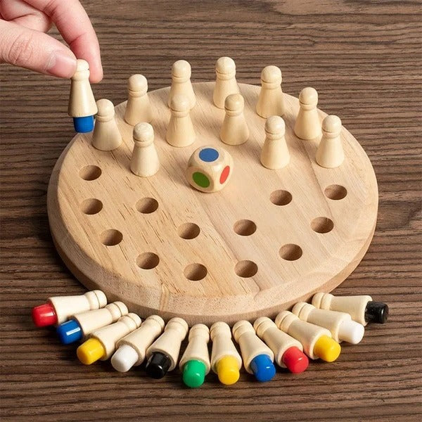 Jeu de mémoire en bois Montessori pour enfants et seniors – Image 3