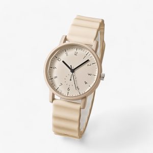 Montre bracelet ondulé souple cadran minimaliste