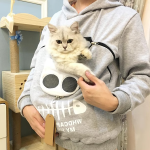 Hoodie chat poche kangourou transport animaux doux
