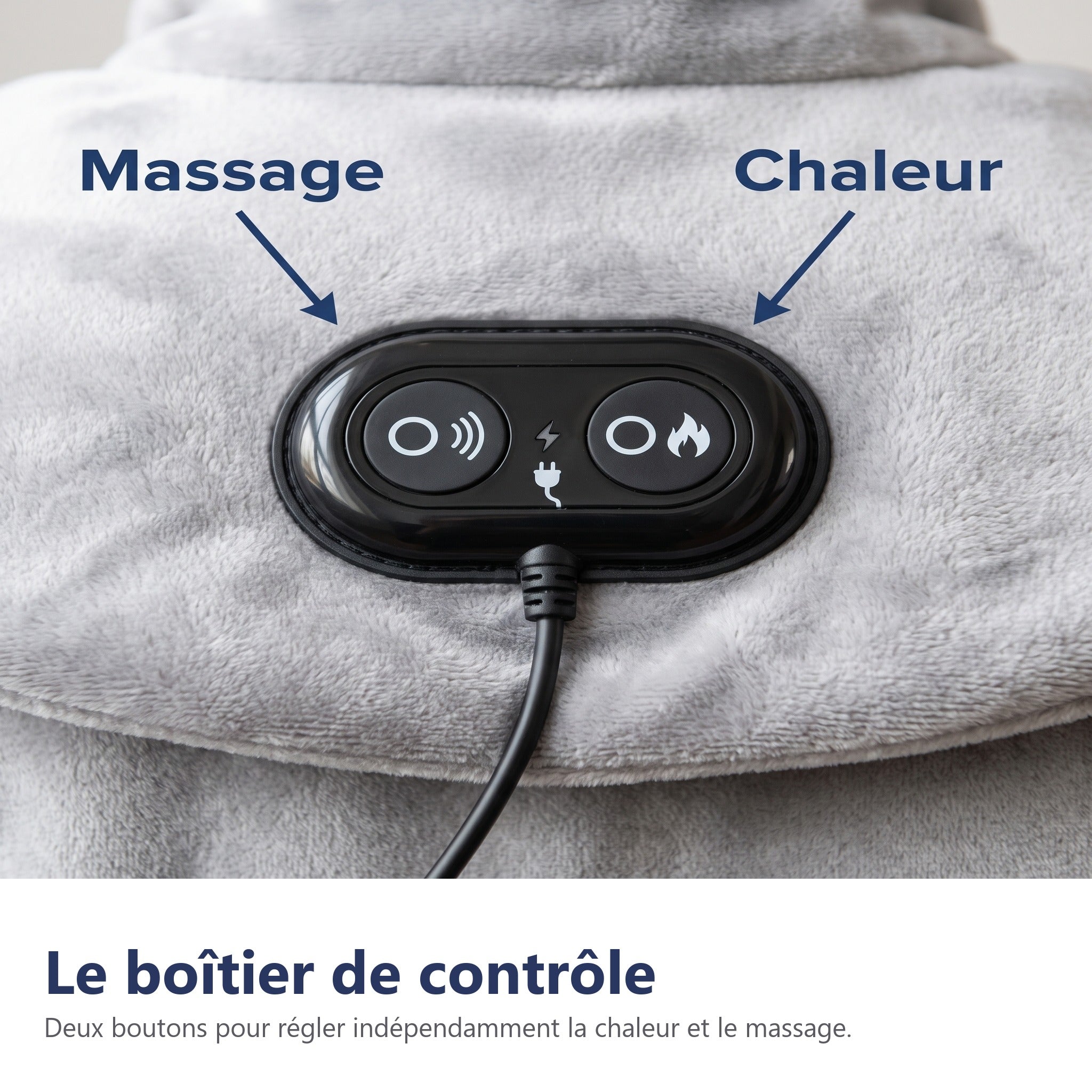 Châle chauffant USB 3 niveaux chaleur et massage – Image 8