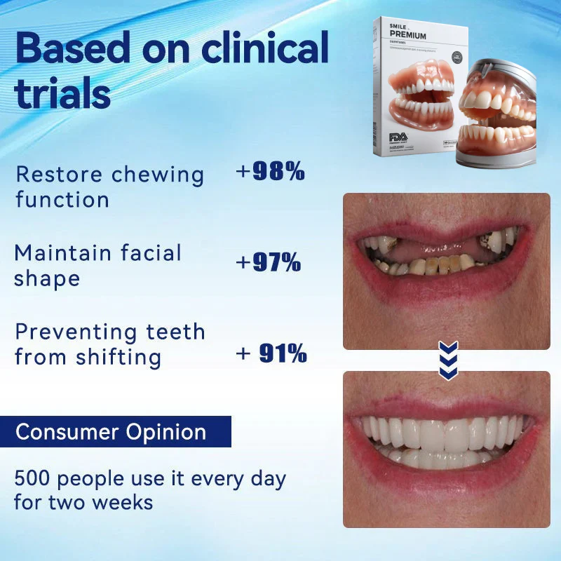 Dentier personnalisé, ajustement sécurisé, teintes naturelles – Image 3