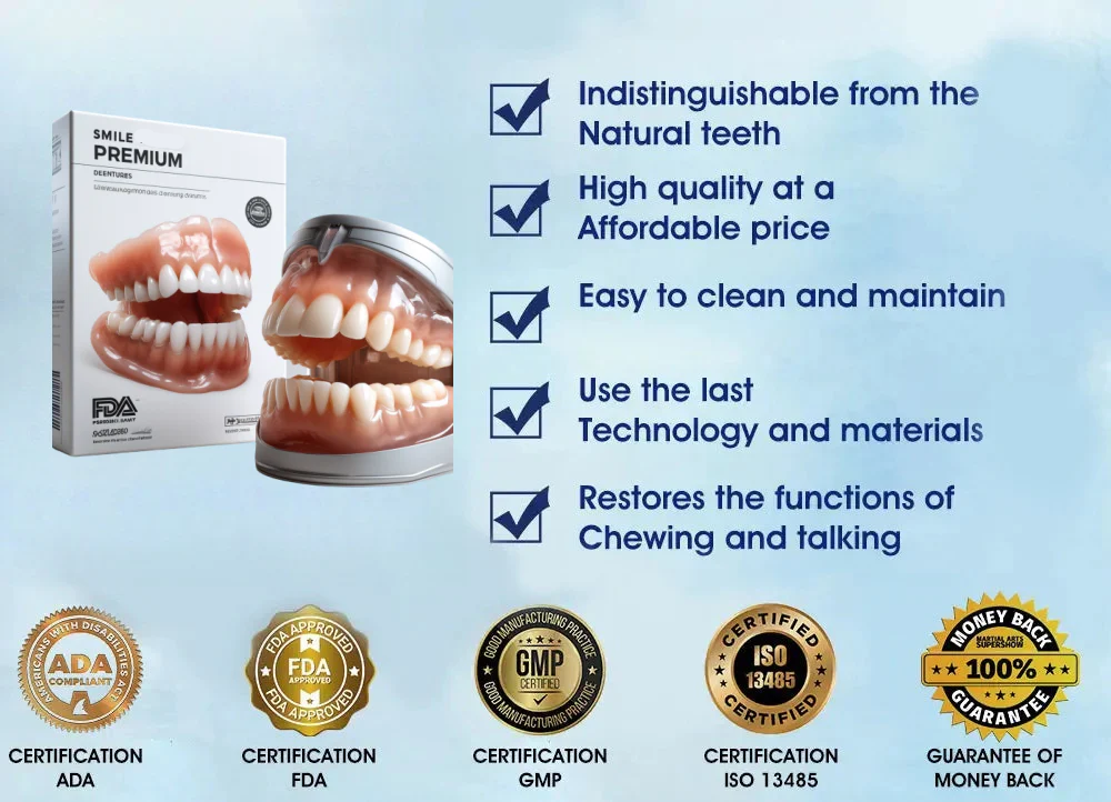 Dentier personnalisé, ajustement sécurisé, teintes naturelles – Image 4