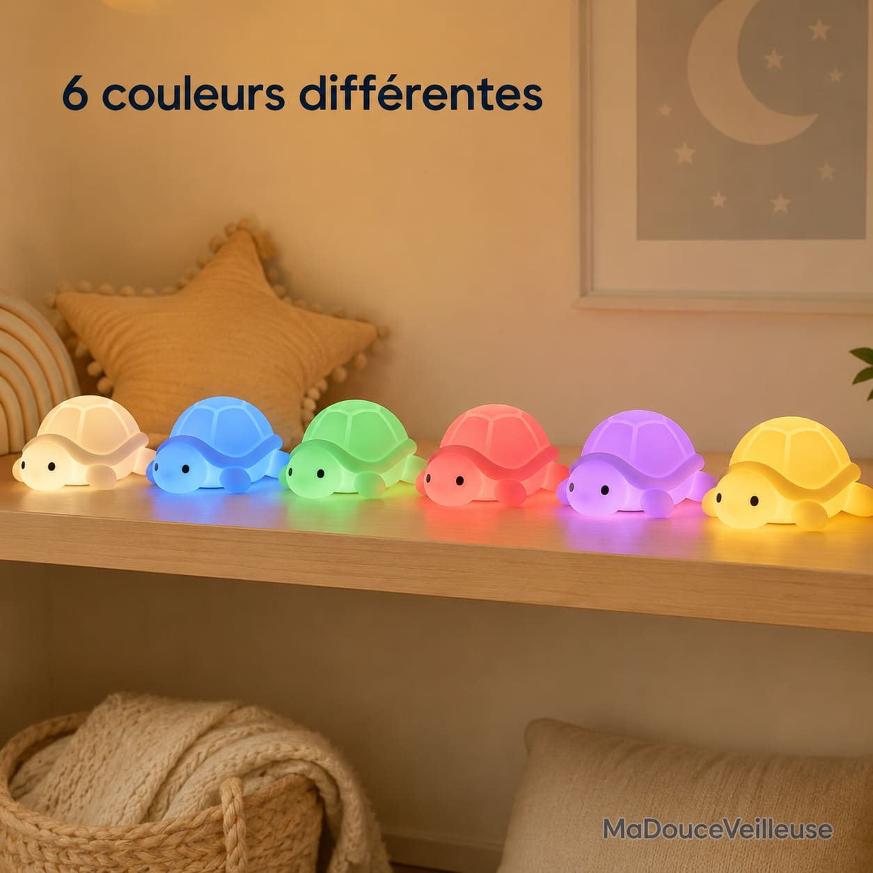 Veilleuse bébé tactile 6 couleurs silicone souple – Image 7